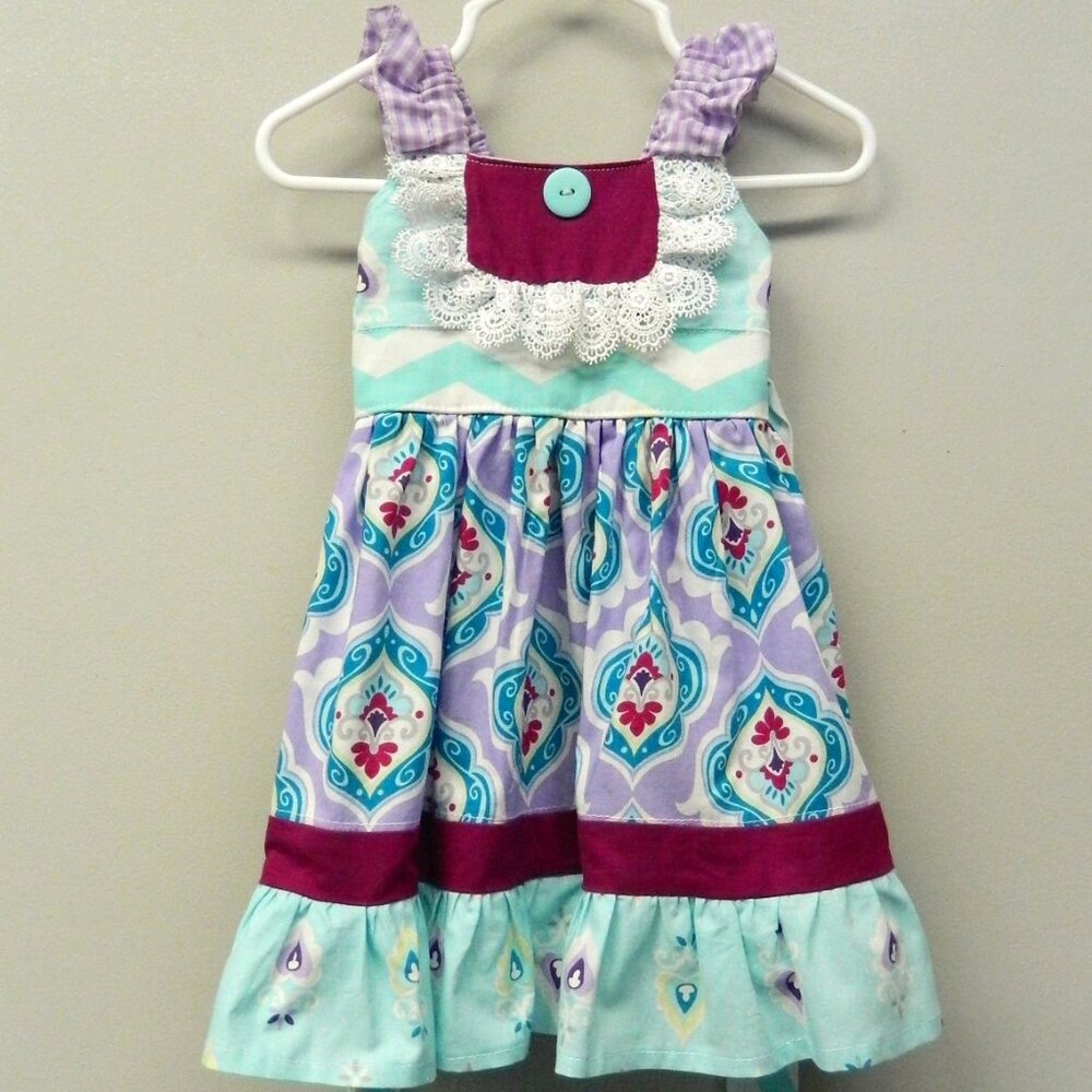 Girls size 12-18 mths Sundress New without Tags Lavender Aqua